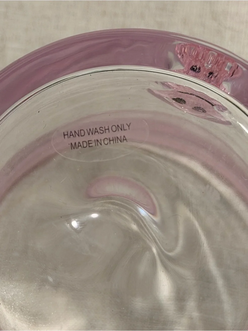 Clear Glass Halloween Tumbler with Pink Smiley Ghost Accents